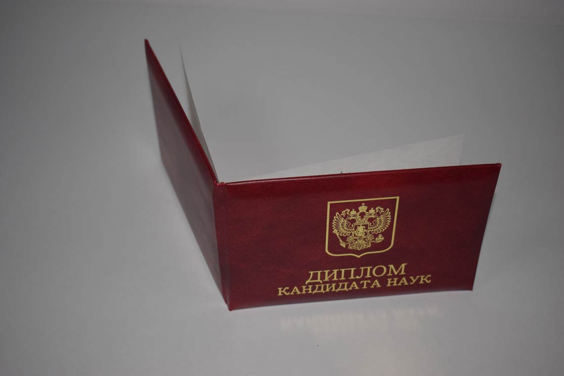 Диплом Кандидата Наук 2001-2012 в Обнинске корка